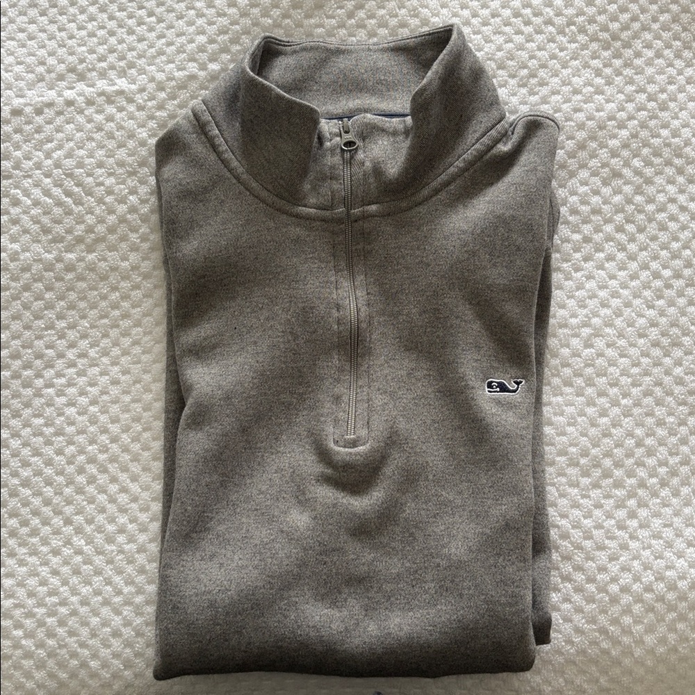 Gray Quarter-Zip Pullover - image 3